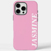 COQUES Case-Mate iPhone NOM PERSONNALISÉ MODERNE SOLIDE COULEUR ROSE BÉBÉ (Verso)