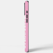 COQUES Case-Mate iPhone NOM PERSONNALISÉ MODERNE SOLIDE COULEUR ROSE BÉBÉ (Verso / Gauche)