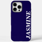COQUES Case-Mate iPhone NOM PERSONNALISÉ MODERNE SOLIDE ROYAL BLEU COULEUR (Verso)