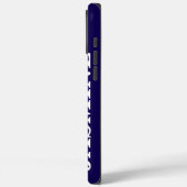 COQUES Case-Mate iPhone NOM PERSONNALISÉ MODERNE SOLIDE ROYAL BLEU COULEUR (Verso / Gauche)