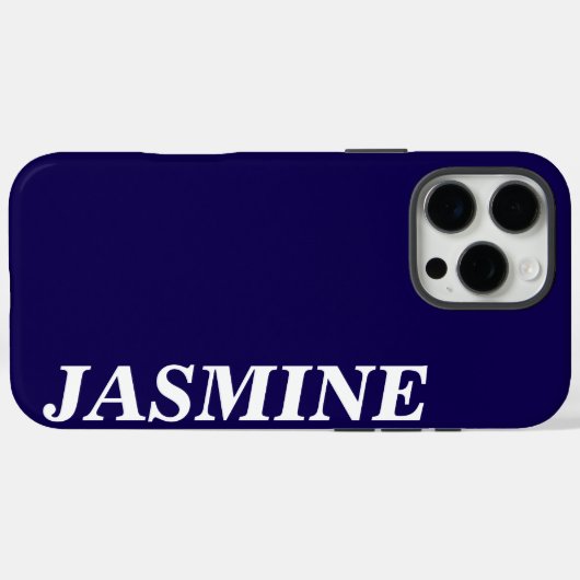 COQUES Case-Mate iPhone NOM PERSONNALISÉ MODERNE SOLIDE ROYAL BLEU COULEUR (Verso (horizontal))
