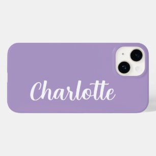 Coque Pour iPhone 14 Nom personnalisé Monogramme minimal moderne élégan
