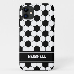 Case-Mate iPhone Case Nom personnalisé motif de balle de football noir e