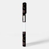 Coques Case-Mate iPhone Nom personnalisé motif de hockey noir (Verso / Droite)