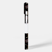 Coques Case-Mate iPhone Nom personnalisé motif de hockey noir (Verso / Gauche)