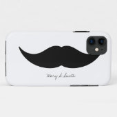 Coques Case-Mate iPhone Nom personnalisé Mustache (Dos (Horizontal))