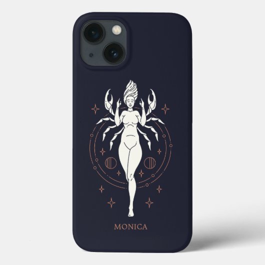 Coques Case-Mate iPhone Nom personnalisé Mystic Zodiac Cancer (Verso)