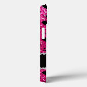Coques Case-Mate iPhone Nom personnalisé neon parties scintillant rose cha (Verso / Droite)