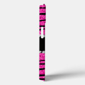 Coques Case-Mate iPhone Nom personnalisé neon rose parties scintillant zèb (Verso / Droite)