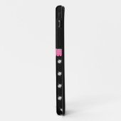 Coques Case-Mate iPhone Nom personnalisé noir diamants rose arc (Dos/Gauche)