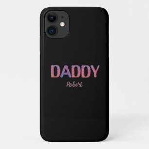 Case-Mate iPhone Case Nom personnalisé noir et pourpre papa