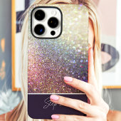 Coques Case-Mate iPhone Nom personnalisé ombré pailleté