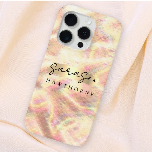Coques Case-Mate iPhone Nom personnalisé Opal Pierre Design Rose Or