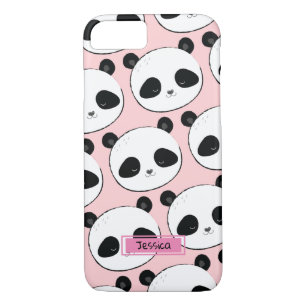 Case-Mate iPhone Case Nom personnalisé Panda Face Motif rose