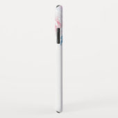 Coques Case-Mate iPhone Nom personnalisé par aquarelle rose florale de (Dos/Droite)