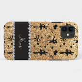 Coques Case-Mate iPhone Nom personnalisé pastel jaune parties scintillant  (Dos (Horizontal))