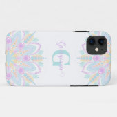 Coques Case-Mate iPhone Nom personnalisé Pastel Rainbow Floral Sundae Mand (Dos (Horizontal))