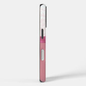 Coques Case-Mate iPhone Nom personnalisé Pink Snowflake ruban iPhone 16 Co (Verso / Droite)