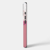Coques Case-Mate iPhone Nom personnalisé Pink Snowflake ruban iPhone 16 Co (Verso / Gauche)