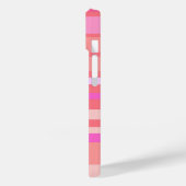 Coques Case-Mate iPhone Nom personnalisé Pink Striped Script (Verso / Gauche)