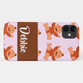 Coques Case-Mate iPhone Nom personnalisé pleurant des bébés roses (Dos (Horizontal))