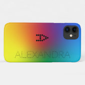 Coques Case-Mate iPhone Nom personnalisé & Police tendance Monogram, Arc e (Dos (Horizontal))