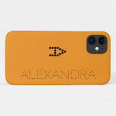 Coques Case-Mate iPhone Nom personnalisé & Police tendance Monogram sur Or (Dos (Horizontal))