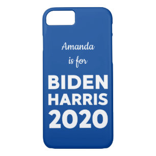 Case-Mate iPhone Case Nom personnalisé pour Biden Harris 2020 sur bleu