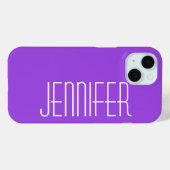 Coques Case-Mate iPhone Nom personnalisé pourpre (Verso (horizontal))