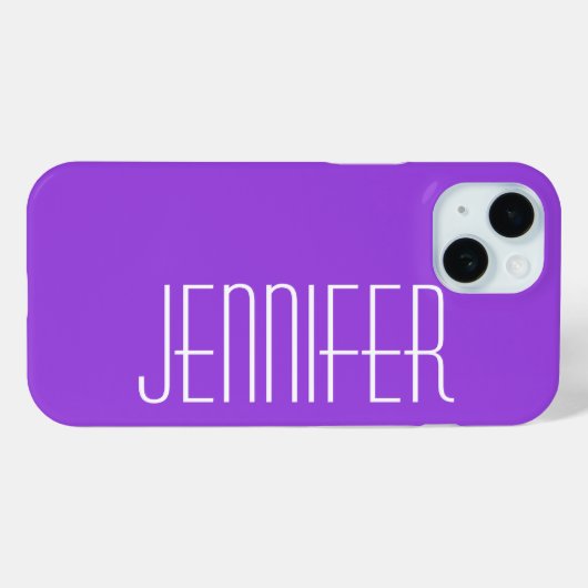 Coques Case-Mate iPhone Nom personnalisé pourpre (Verso (horizontal))