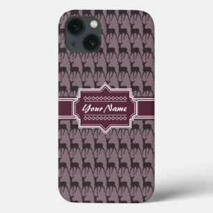 Etui iPhone Case-Mate Nom personnalisé pourpre violet cerf
