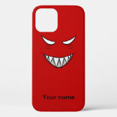 Coques Case-Mate iPhone Nom personnalisé Red Evil Grin (Verso)