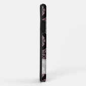 Coques Case-Mate iPhone Nom personnalisé Retro Dusky Rose Floral Fronds Ma (Dos/Droite)