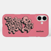 Coques Case-Mate iPhone Nom personnalisé Rétro "Esprit libre" (Verso (horizontal))