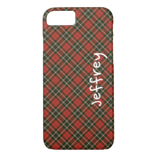 Case-Mate iPhone Case Nom personnalisé rouge rouge rétro plaid