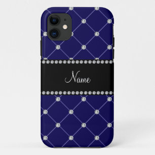 Case-Mate iPhone Case Nom personnalisé royal bleu diamants tuft