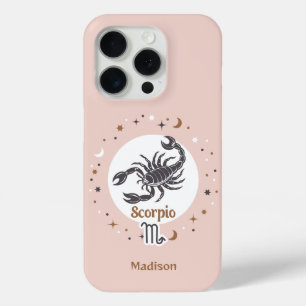 Coque iPhone 15 Pro Nom personnalisé Scorpion SIGNE Zodiaque