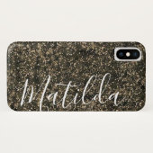 Coques Case-Mate iPhone Nom personnalisé script cuir (Dos (Horizontal))