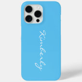 Coques Case-Mate iPhone Nom personnalisé simple Bleu (Verso)