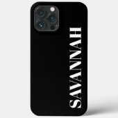 Coques Case-Mate iPhone Nom personnalisé simple noir (Verso)