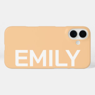 COQUES iPhone 16 PLUS NOM PERSONNALISÉ STYLE MODERNE MINIMAL MONOGRAMME