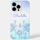 Coques Case-Mate iPhone Nom personnalisé Superposition de silhouette flora (Verso)