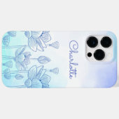 Coques Case-Mate iPhone Nom personnalisé Superposition de silhouette flora (Verso (horizontal))