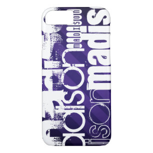 Case-Mate iPhone Case Nom personnalisé sur les bandes violettes violette