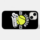 Coques Case-Mate iPhone NOM Personnalisé Tennis Lecteur Racket Ball Court (Verso (horizontal))