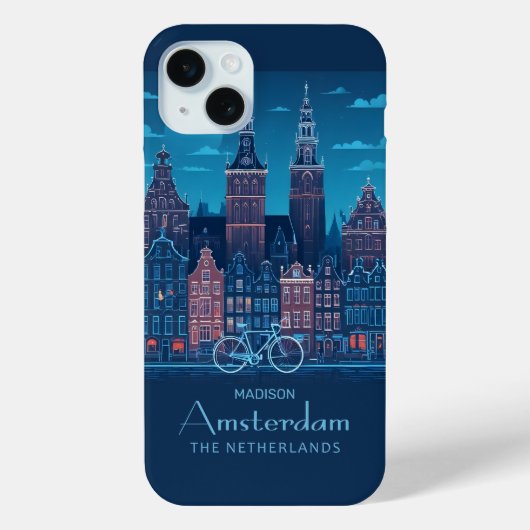 Coques Case-Mate iPhone Nom personnalisé / Texte Amsterdam (Verso)
