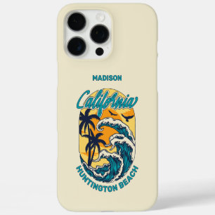 Coques iPhone 16 Pro Max Nom personnalisé / Texte Californie Surf