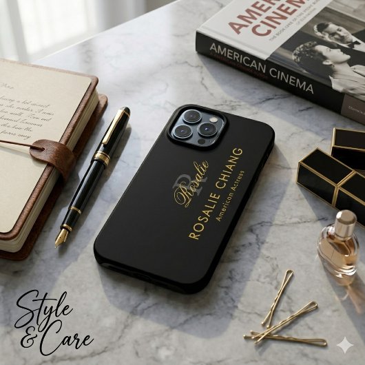 Coques Case-Mate iPhone Nom personnalisé & titre avec monogramme