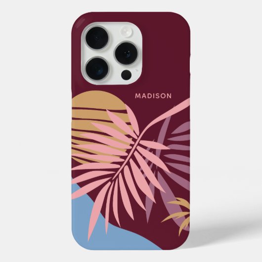 Coques Case-Mate iPhone Nom personnalisé Tropical (Verso)