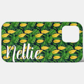 Coques Case-Mate iPhone Nom personnalisé Tropical Bold Flower - Téléphone  (Verso (horizontal))